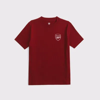 Abercrombie & Fitch Kids' Arsenal Fc Graphic Tee In Burgundy