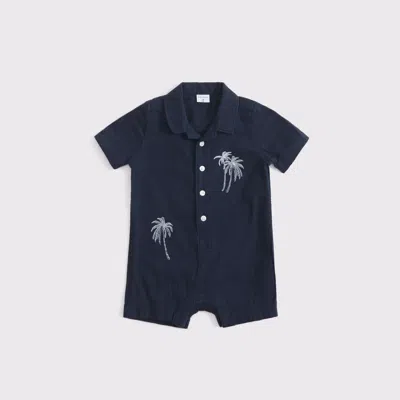 Abercrombie & Fitch Kids' Baby Button-through Romper In Blue
