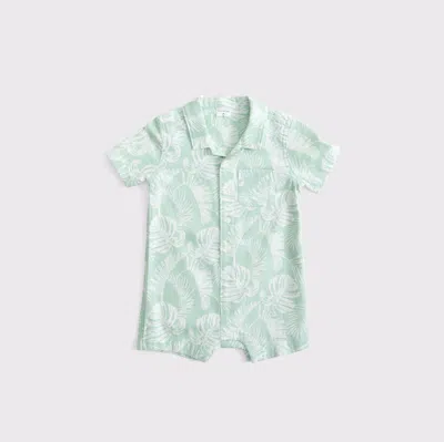 Abercrombie & Fitch Kids' Baby Button-through Romper In Green
