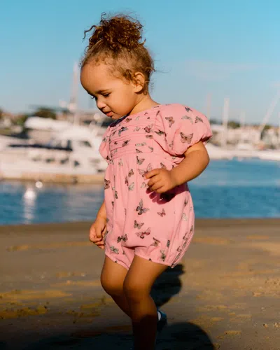 Abercrombie & Fitch Kids' Baby Emerson Bubble Romper In Pink