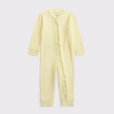 Abercrombie & Fitch Kids' Baby Essential Icon Footless Bodysuit In Yellow