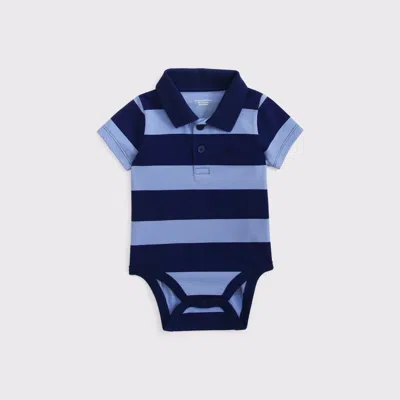 Abercrombie & Fitch Kids' Baby Icon Polo Bodysuit In Blue