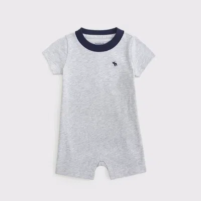 Abercrombie & Fitch Kids' Baby Icon Romper In Gray