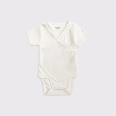 Abercrombie & Fitch Kids' Baby Lace Wrap Bodysuit In Brown