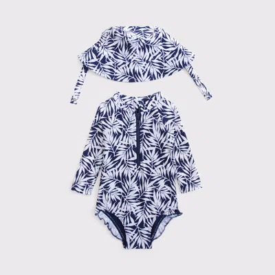 Abercrombie & Fitch Kids' Baby Long-sleeve One-piece Swimsuit Set In Multi