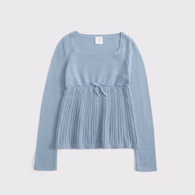 Abercrombie & Fitch Kids' Babydoll Sweater In Blue