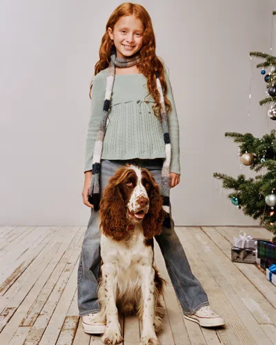 Abercrombie & Fitch Kids' Babydoll Sweater In Green