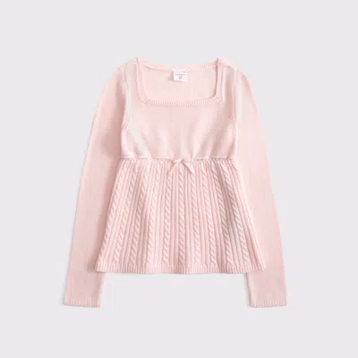 Abercrombie & Fitch Kids' Babydoll Sweater In Pink