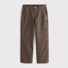 Abercrombie & Fitch Baggy Workwear Pant In Brown