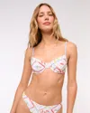 Abercrombie & Fitch Balconette Underwire Bikini Top In Animal Print