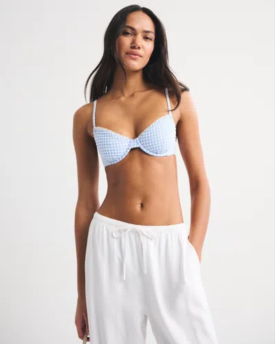 Abercrombie & Fitch Balconette Underwire Bikini Top In Blue