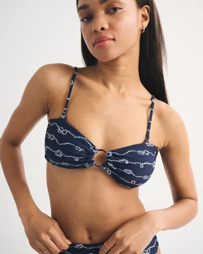 Abercrombie & Fitch Bandeau Bikini Top In Blue