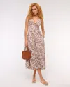 Abercrombie & Fitch Beaded Flowy Midi Dress In Multi