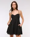Abercrombie & Fitch Beaded Sweetheart Babydoll Skort In Black