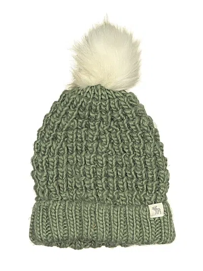 Pre-owned Abercrombie & Fitch Kids' Beanie Hat In Green