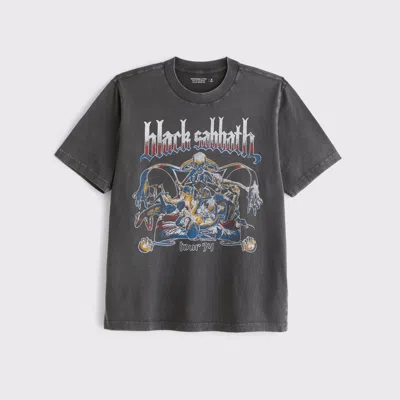Abercrombie & Fitch Black Sabbath Vintage-inspired Graphic Tee In Gray