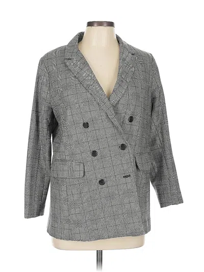 Pre-owned Abercrombie & Fitch Blazer Jacket In Gray