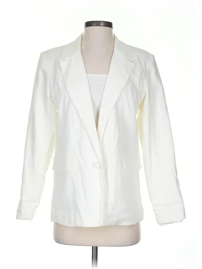Pre-owned Abercrombie & Fitch Blazer Jacket In White
