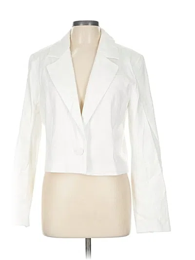 Pre-owned Abercrombie & Fitch Blazer Jacket In White
