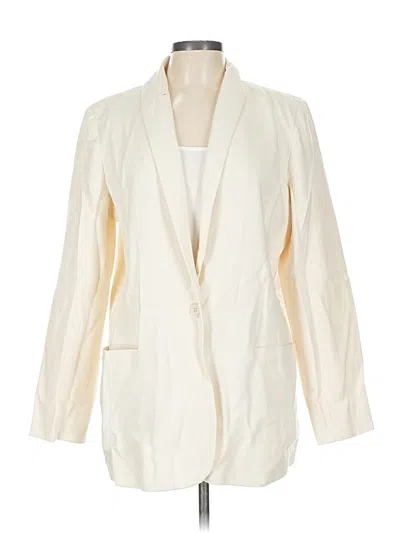 Pre-owned Abercrombie & Fitch Blazer Jacket In White