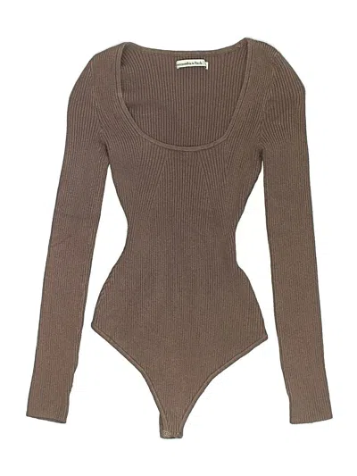 Pre-owned Abercrombie & Fitch Bodysuit In Brown