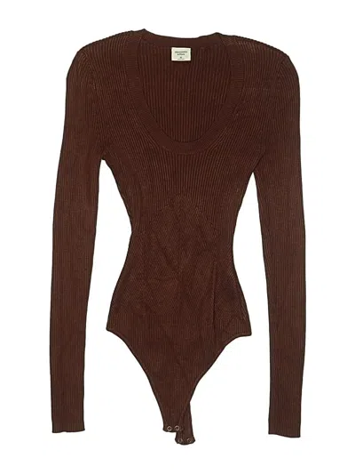 Pre-owned Abercrombie & Fitch Bodysuit In Brown