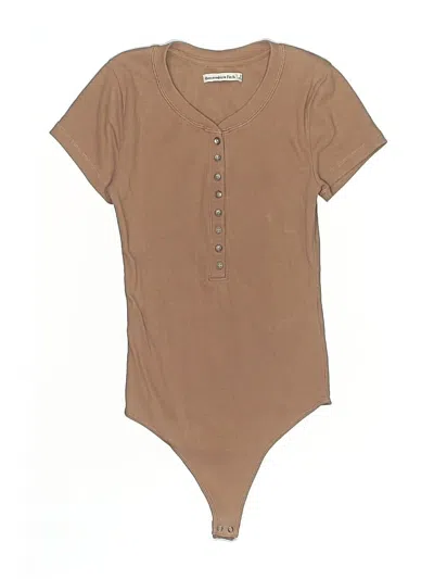 Pre-owned Abercrombie & Fitch Bodysuit In Brown