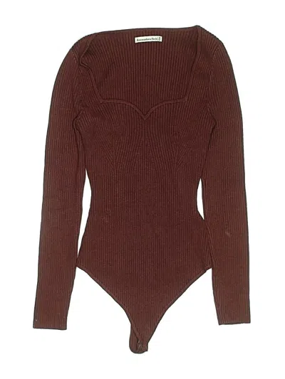 Pre-owned Abercrombie & Fitch Bodysuit In Burgundy