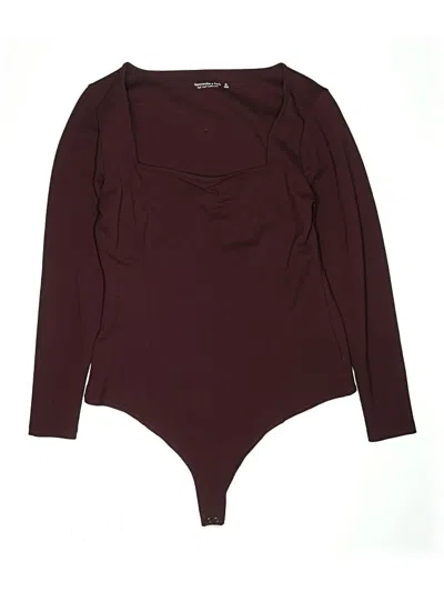 Pre-owned Abercrombie & Fitch Bodysuit In Burgundy