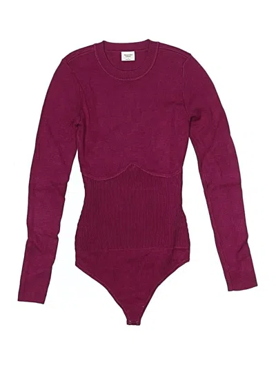 Pre-owned Abercrombie & Fitch Bodysuit In Burgundy