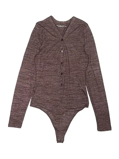 Pre-owned Abercrombie & Fitch Bodysuit In Burgundy