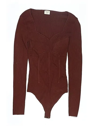 Pre-owned Abercrombie & Fitch Bodysuit In Burgundy