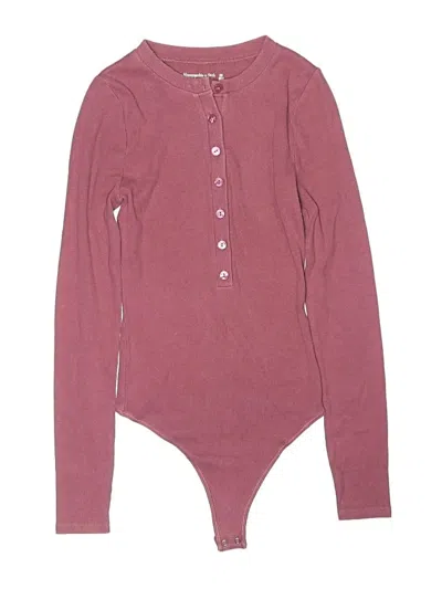 Pre-owned Abercrombie & Fitch Bodysuit In Burgundy
