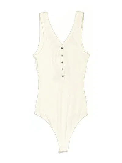 Abercrombie & Fitch Bodysuit In Ivory