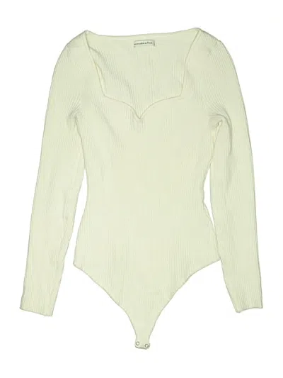 Pre-owned Abercrombie & Fitch Bodysuit In Ivory