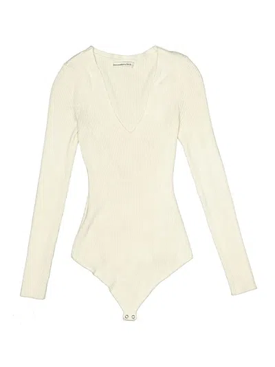 Pre-owned Abercrombie & Fitch Bodysuit In Ivory