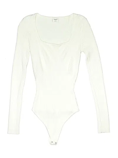 Pre-owned Abercrombie & Fitch Bodysuit In Ivory