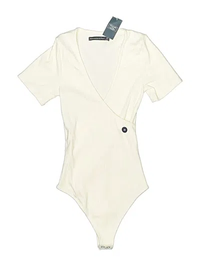 Abercrombie & Fitch Bodysuit In Ivory