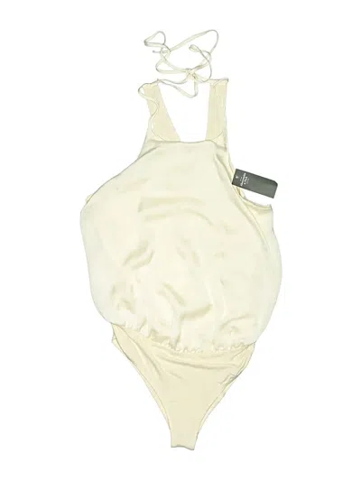 Abercrombie & Fitch Bodysuit In Ivory
