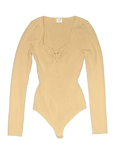 Pre-owned Abercrombie & Fitch Bodysuit In Tan