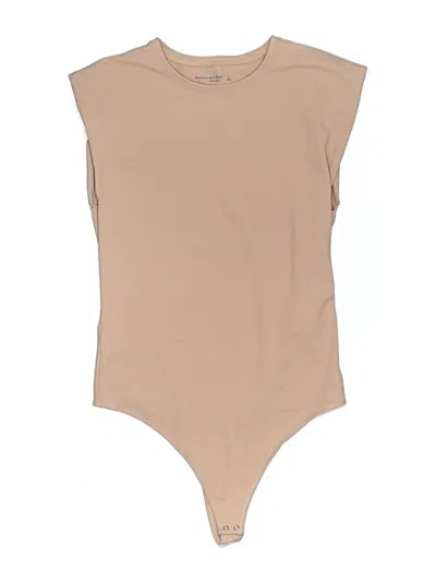 Pre-owned Abercrombie & Fitch Bodysuit In Tan