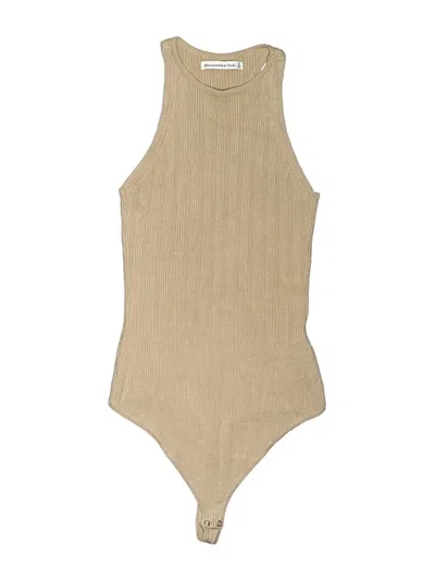 Pre-owned Abercrombie & Fitch Bodysuit In Tan