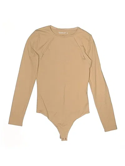 Pre-owned Abercrombie & Fitch Bodysuit In Tan