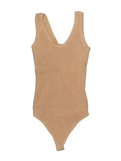 Pre-owned Abercrombie & Fitch Bodysuit In Tan