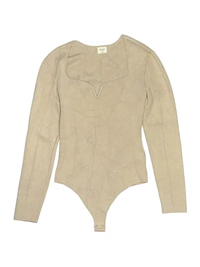 Pre-owned Abercrombie & Fitch Bodysuit In Tan