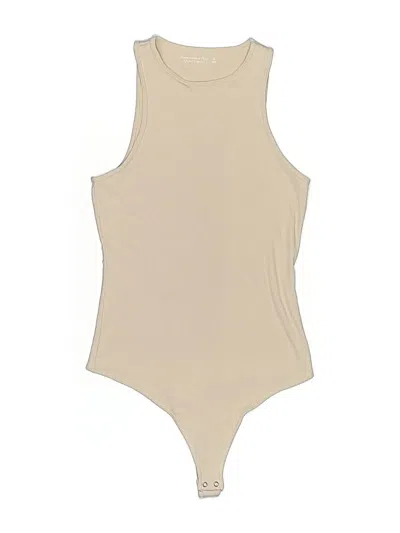 Pre-owned Abercrombie & Fitch Bodysuit In Tan