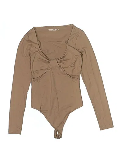 Pre-owned Abercrombie & Fitch Bodysuit In Tan