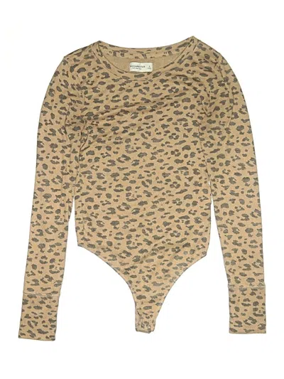 Pre-owned Abercrombie & Fitch Bodysuit In Tan