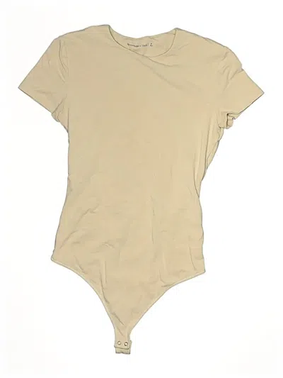 Pre-owned Abercrombie & Fitch Bodysuit In Tan