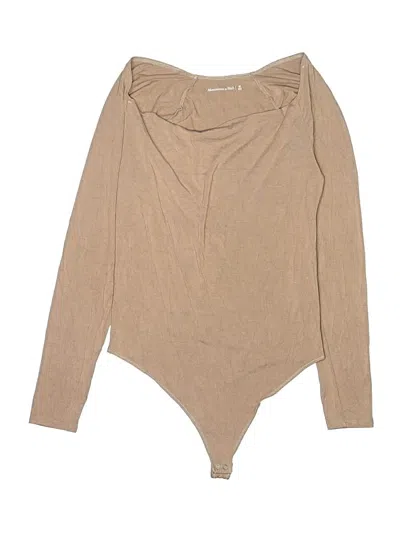 Pre-owned Abercrombie & Fitch Bodysuit In Tan
